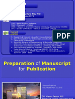 Preparation of Manuscript For Publication