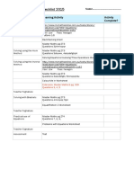 Solving Equations Checklist 2015