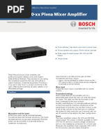 PLE-1MExx0-Xx Plena Mixer Amplifier Data Sheet EnUS
