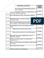 Assignment Questions: Questn Number