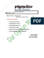 Patient Name: Mohyden Mohamed: OD B. Scan Revealed