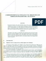 Correspondencias tonales y el origen de los criollos ingleses del Atlántico