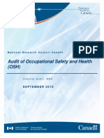 Audit of Occupational Safety and Health (OSH) : September 2010