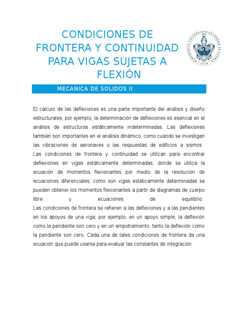 Condiciones de Frontera y Continuidad Pa | Descargar gratis PDF ...