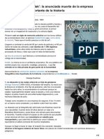 Diez momentos de Kodak, la caída de la empresa fotográfica