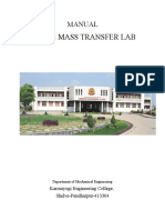 Heat & Mass Transfer Lab: Manual