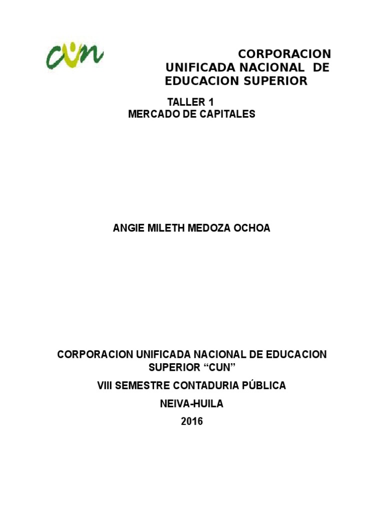 Introducción al Mercado de Capitales | PDF | Bolsa | Compartir (Finanzas)