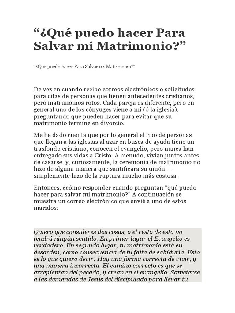Salvando Matrimonios Cristianos | PDF | Pecado | Jesús, image size:768x1024
