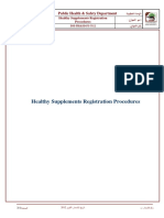 Healthy Supplements Registration Procedures: Public Health & Safety Department