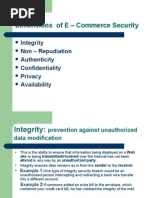 Dimensions of E-Commerce Security - Integrity