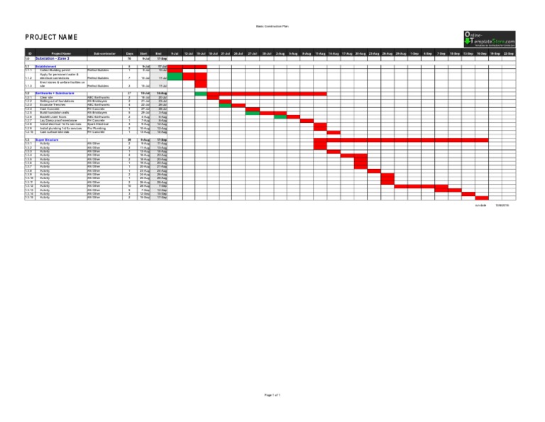 Construction Schedule Overview | PDF