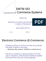 EMTM 553 Electronic Commerce Systems: Insup Lee