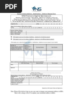 VNS Finance & Capital Services LTD.: Account Details Addition / Modification / Deletion Request Form