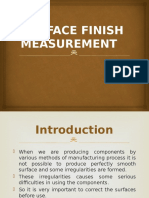 Surface Finish Measurement