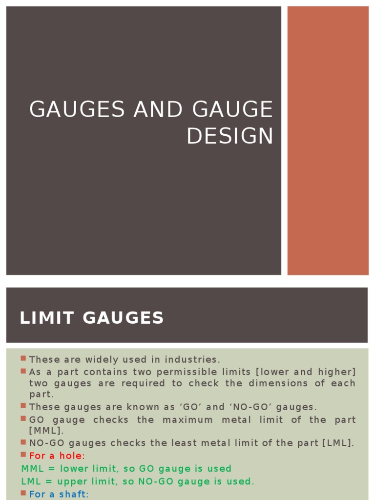 Gauge Design Principles and Types | PDF | Equipment | Manufactured Goods