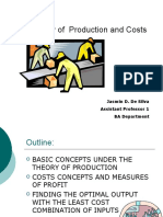The Theory of Production and Costs: Jasmin D. de Silva Assistant Professor 1 BA Department