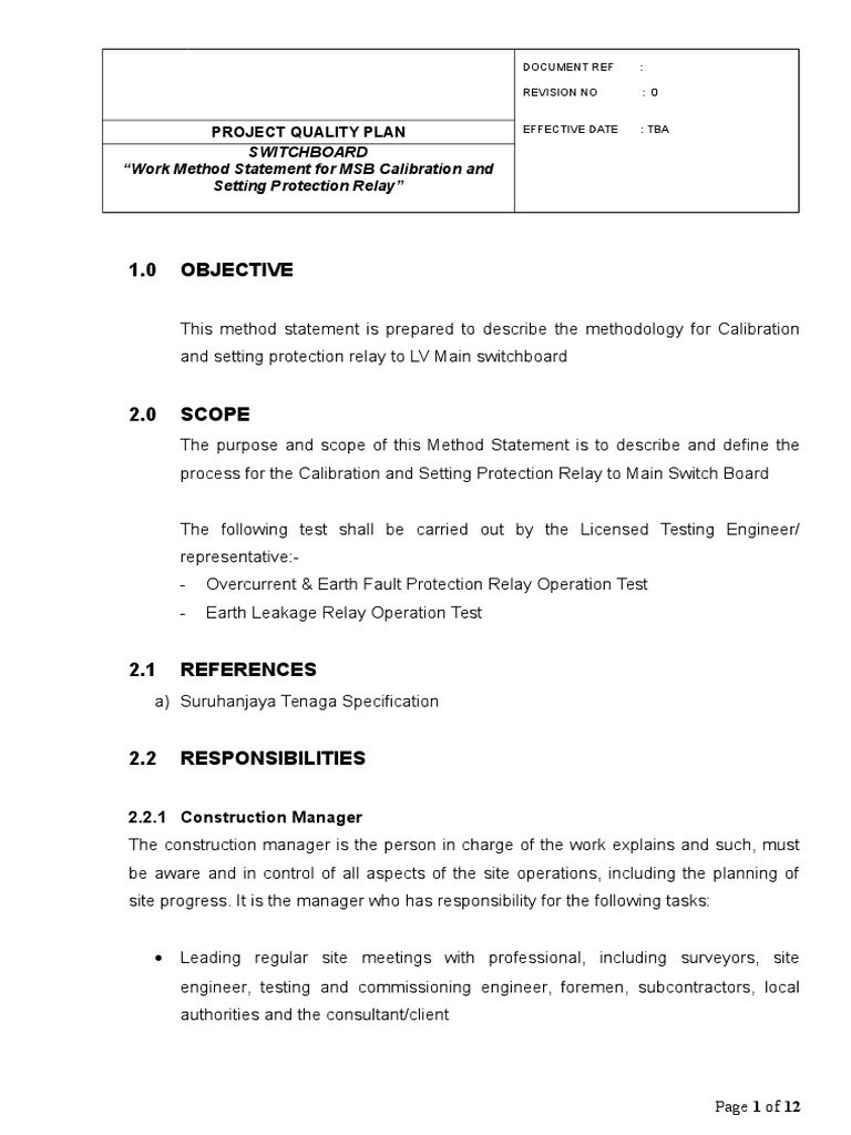 1.0 Objective: Switchboard 