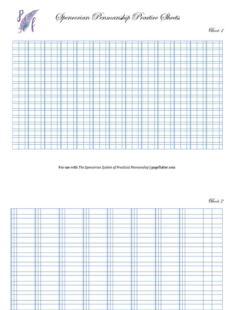 Printable Spencerian Practice Sheets PDF PDF Hobbies Encodings