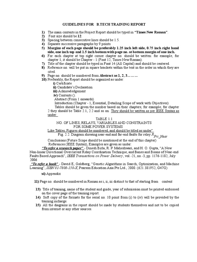 B.Tech Training Report Guidelines | PDF | Areas Of Computer Science ...