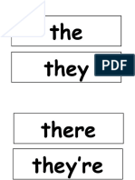 Homophones: there, they're, that, than, their, this, then, them