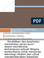 Pendidikan Dan Kesehatan Sebagai Investasi Gabungan Dalam Pembangunan