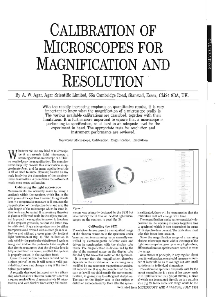 Calibration of Microscopes PDF
