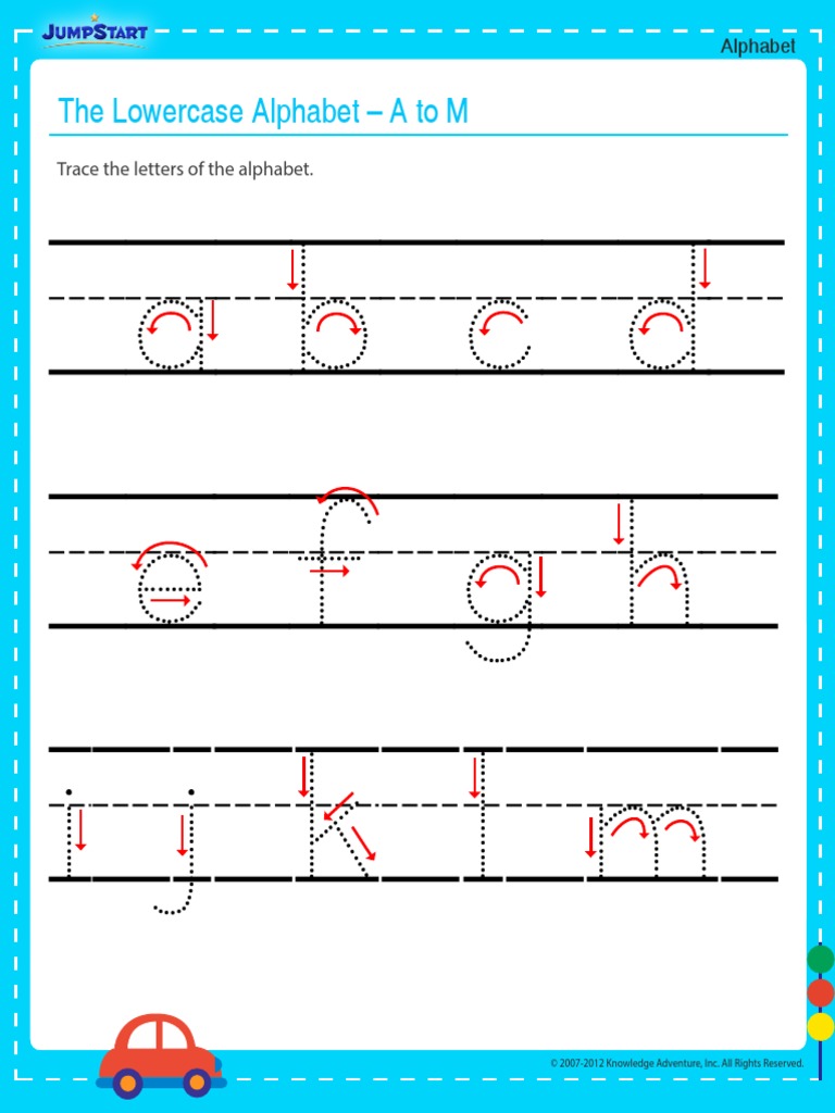 The Lowercase Alphabet A To M | PDF