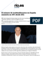 El Número de Multimillonarios en España Aumenta Un 44% Desde 2011