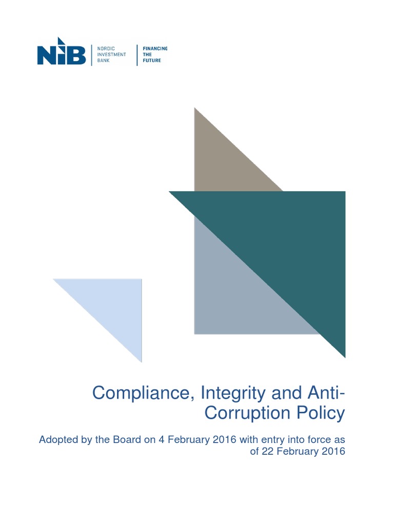 NIB Compliance Charter PDF Money Laundering Financial Action Task