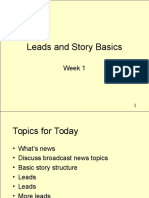 Leads and Story Basics: Week 1
