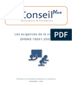 Support Les Exigences de La Norme OHSAS 18001 Version 2007