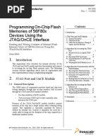 Programming On-Chip Flash Memories of 56F80X Devices Using The Jtag/Once Interface