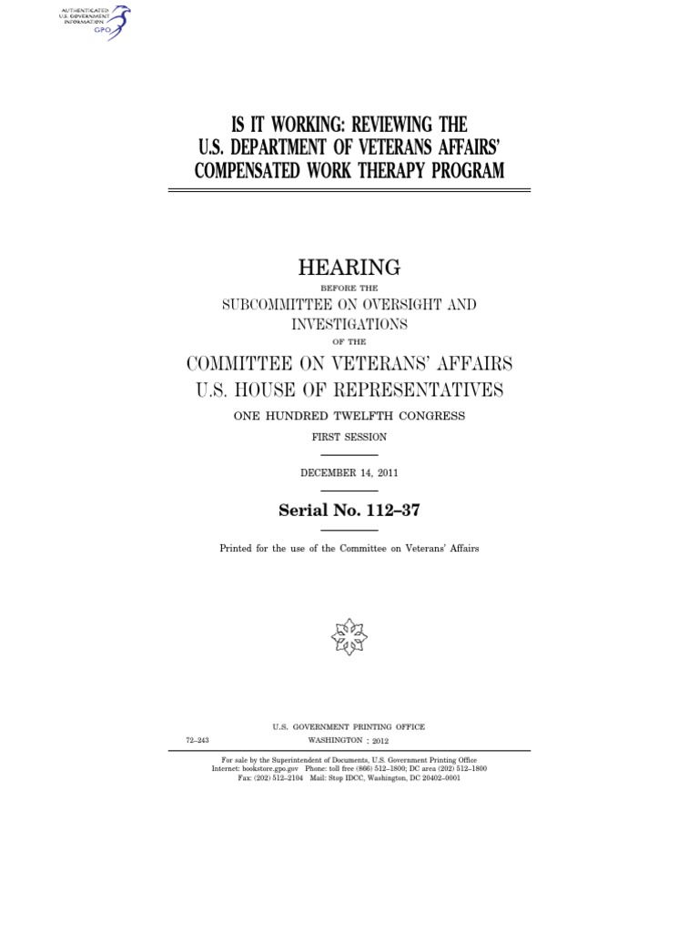 House Hearing, 112TH Congress - Is It Working: Reviewing The U.S ...