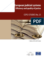 European Judicial Systems: Cepej Studies No. 23
