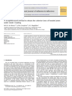 De Moura, Gonalves, Magalhes. 2012. a Straightforward Method to Obtain the Cohesive Laws of Bonded Joints Under Mode i Loading