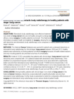 Lobectomy Versus Stereotactic Body Radiotherapy in Healthy Patients With Stage I Lung Cancer