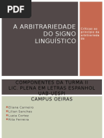 A Arbitrariedade Do Signo Linguístico- Apresentação