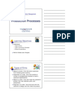 Production Processes: Learning Objectives