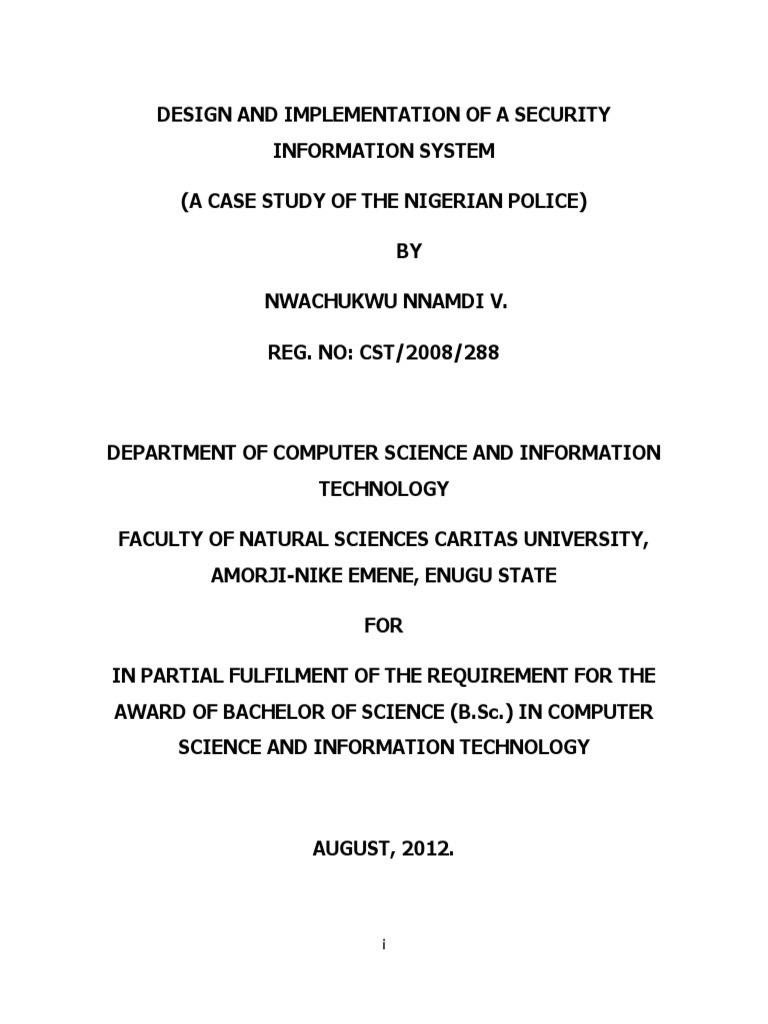 Design and Implementation of A Security Information System PDF PDF