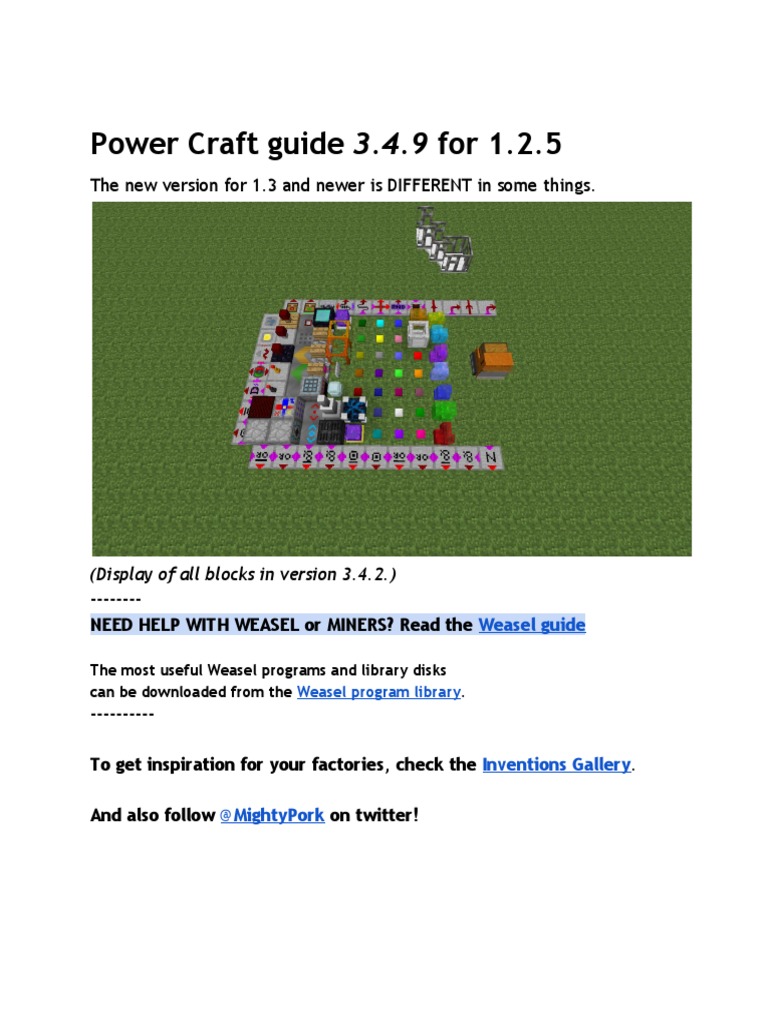 Power Craft User's Guide | PDF | Logic Gate | Nature