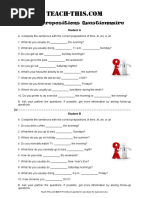 Time Prepositions Questionnaire