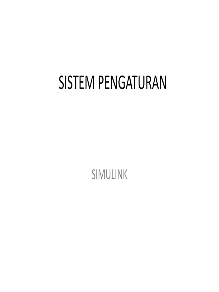 ON-OFF Control System in Simulink | PDF