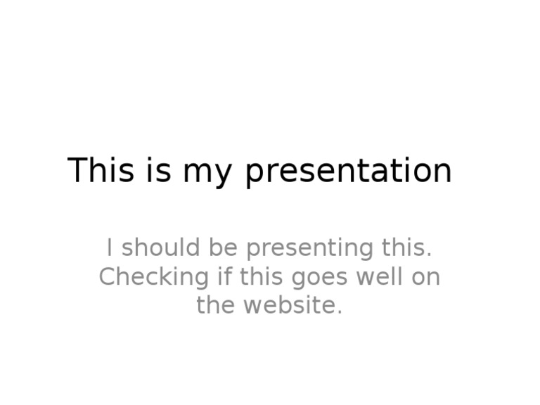My Presentation Pdf