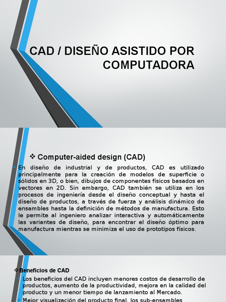Cad / Diseño Asistido Por Computadora | PDF | Diseño asistido por ...