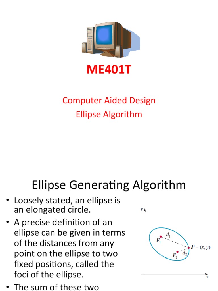 Midpoint Ellipse Drawing Algorithm | PDF | Ellipse | Cartesian ...