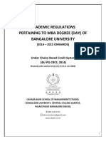 MBA Regulations for Bangalore University