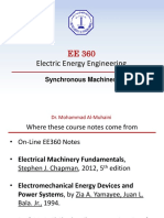 EE360- Synchronous Machines