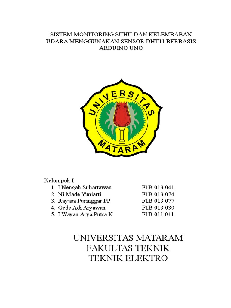Sistem Monitoring Suhu Dan Kelembaban Udara Menggunakan 