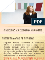 A Empresa e o Processo Decisório