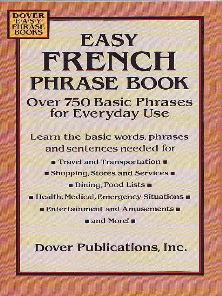 Easy French Phrase Book PDF PDF